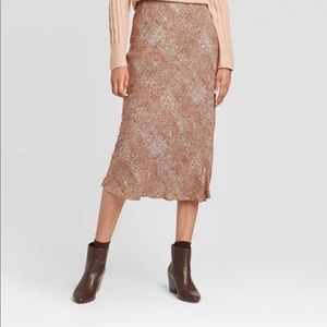 Snake Skin Midi Skirt